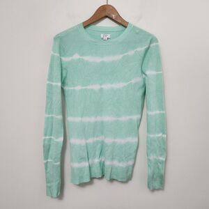 CROWN & IVY Women's Light Blue Crew Neck Knit Sweater Size L